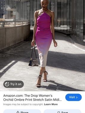 Orchid Ombre Halter Midi Dress